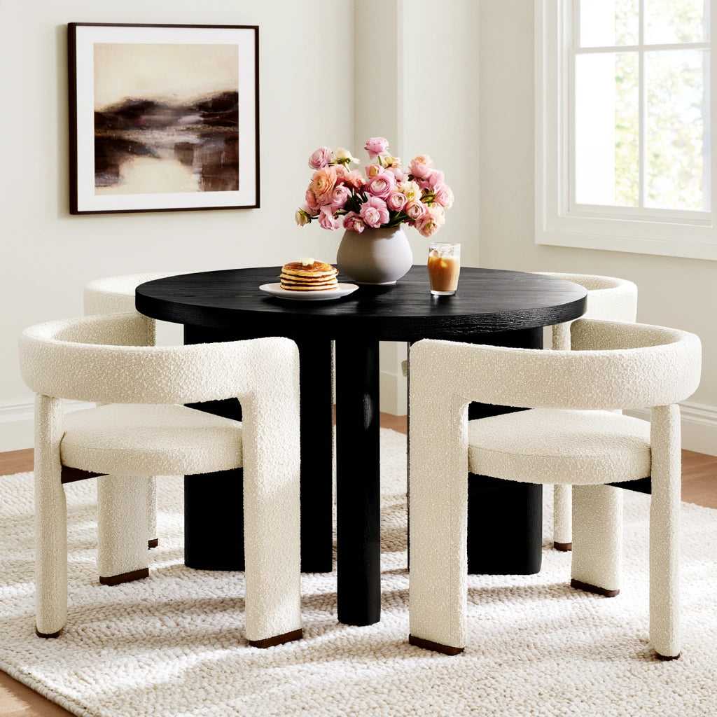 Set tavolo e sedie da pranzo, colore grigio