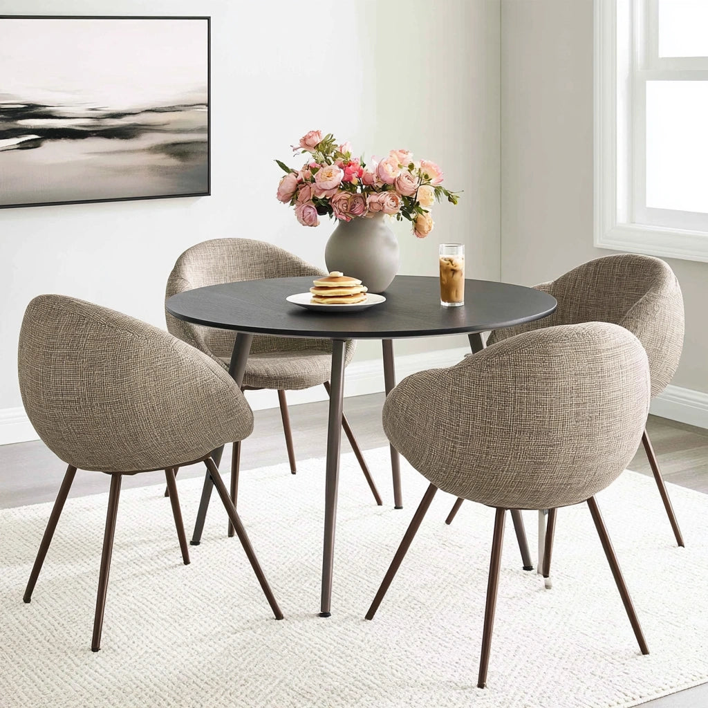 Set tavolo e sedie da pranzo, colore grigio