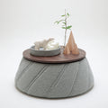 Pouf contenitore, colore grigio