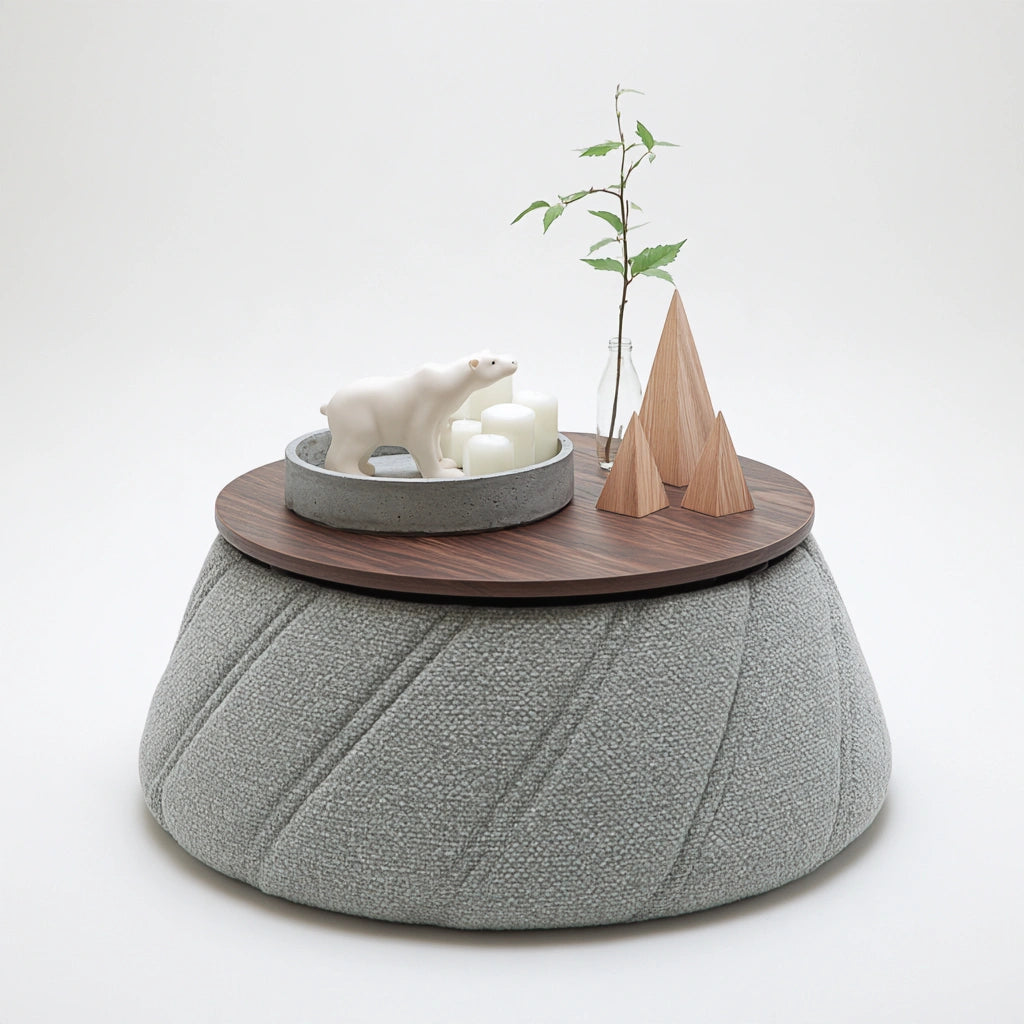 Pouf contenitore, colore grigio